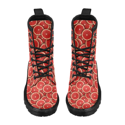 Grapefruit Pattern Print Design GF05 Women's Boots