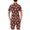 Red Hibiscus Pattern Print Design HB021 Men's Romper