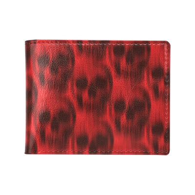 Skull Red Print Design LKS306 Men's ID Card Wallet