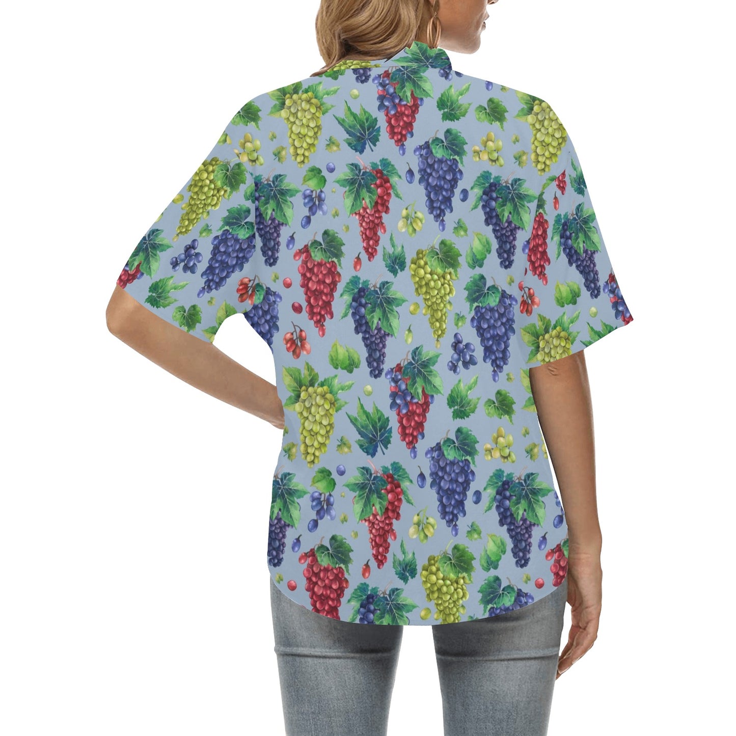 Grape Pattern Print Design GP06 Women's Hawaiian Shirt