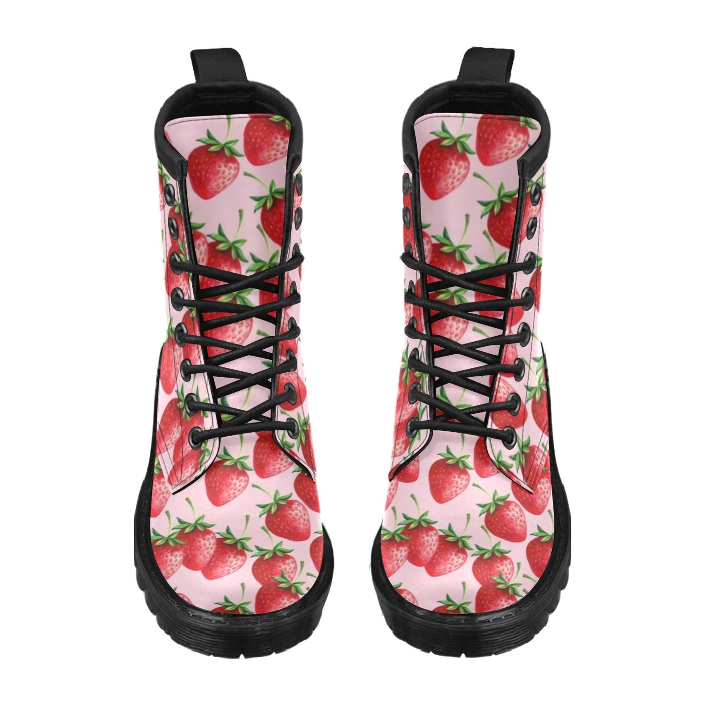 Strawberry Pattern Print Design SB03 Women's Boots