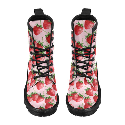 Strawberry Pattern Print Design SB03 Women's Boots
