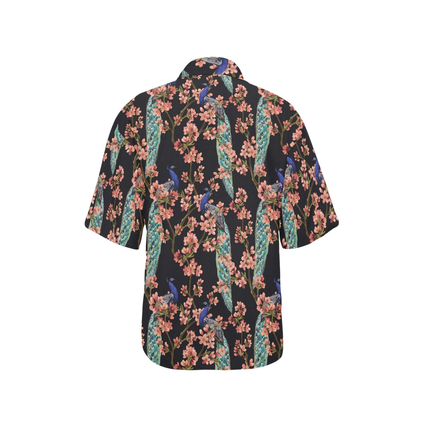 Peacock Pattern Print Design A01 Women's Hawaiian Shirt