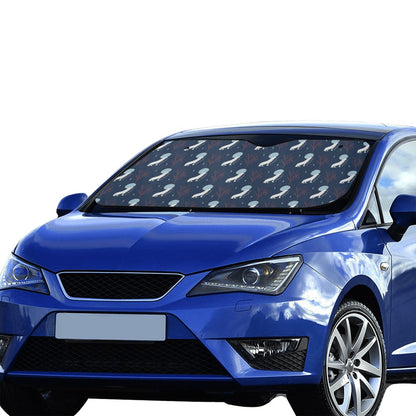 Wolf Moon Print Design LKS304 Car front Windshield Sun Shade