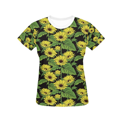 Sunflower Print Design LKS3010 Women's  T-shirt