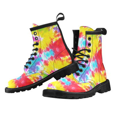 Tie Dye Rainbow Themed Print Women's Boots