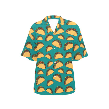 Taco Pattern Print Design TC07 Women's Hawaiian Shirt