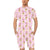 Giraffe Cute Pink Polka Dot Print Men's Romper