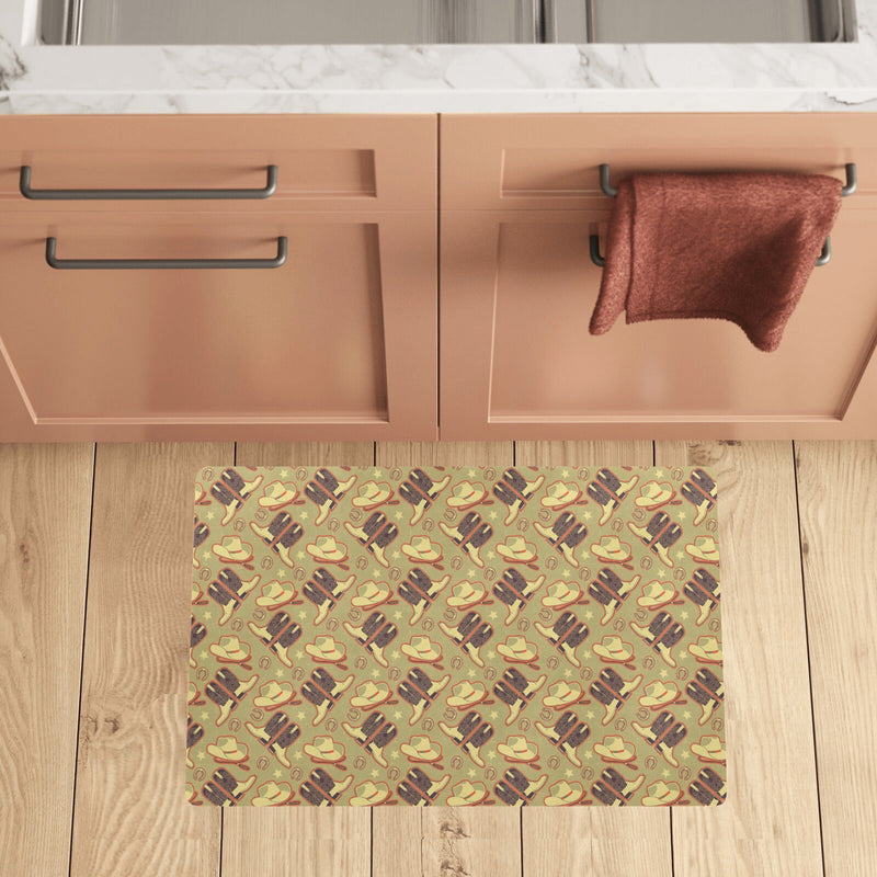 Western Cowboy Themed Kitchen Mat