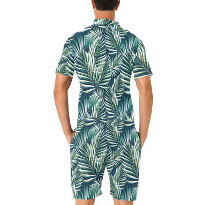 Sun Spot Tropical Palm Leaves hower Curtain Men's Romper