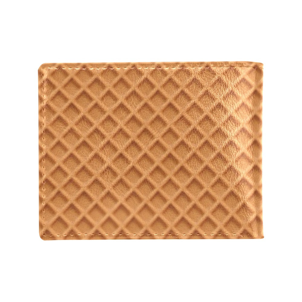 Waffle Texture Print Design LKS301 Men's ID Card Wallet
