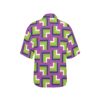 Optical illusion Pattern Print Design A05 Women's Hawaiian Shirt