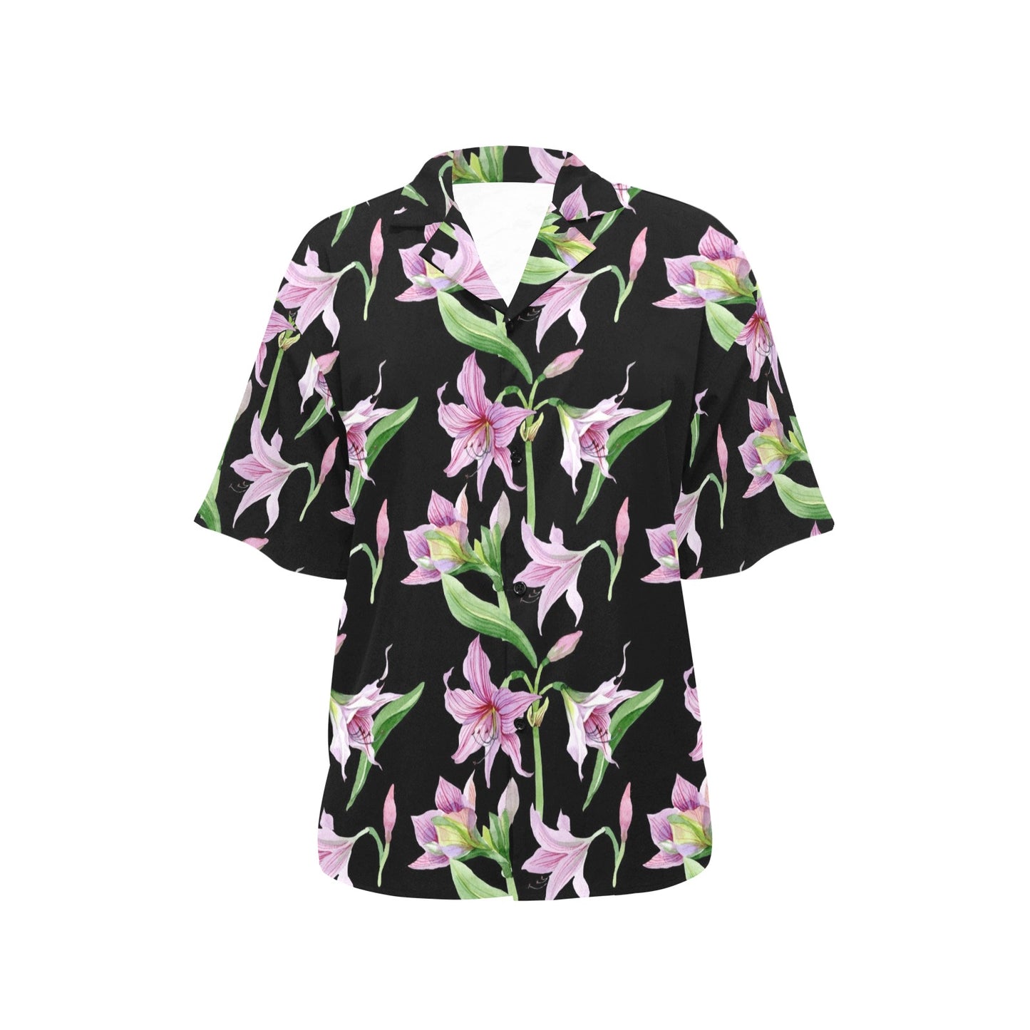 Amaryllis Pattern Print Design AL08 Women's Hawaiian Shirt