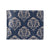 Damask Blue Luxury Print Pattern Men's ID Card Wallet
