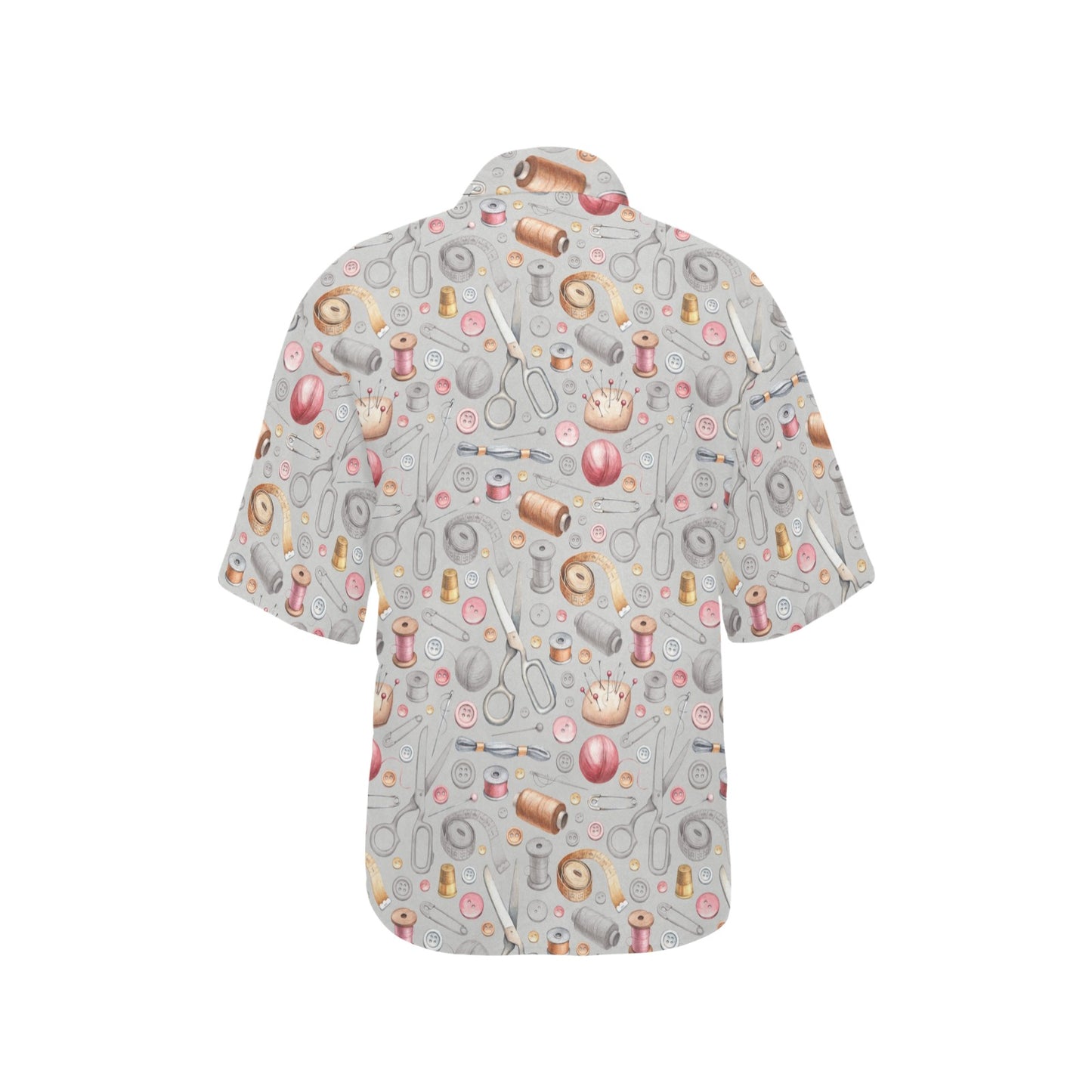 Sewing Equipment Print Design LKS302 Women's Hawaiian Shirt