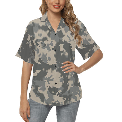 ACU Digital Camouflage Women's Hawaiian Shirt