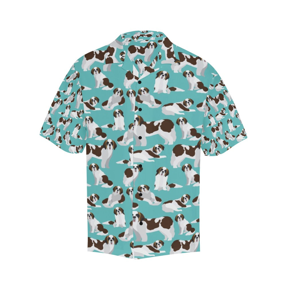 St Bernards Print Design LKS302 Men's Hawaiian Shirt