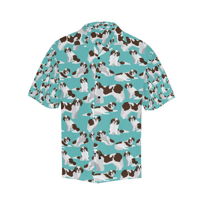 St Bernards Print Design LKS302 Men's Hawaiian Shirt