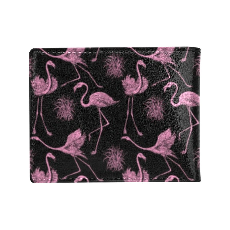 Flamingo Pink Print Pattern Men's ID Card Wallet