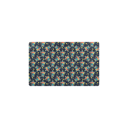 Sea Turtle Colorful with bubble Print Kitchen Mat