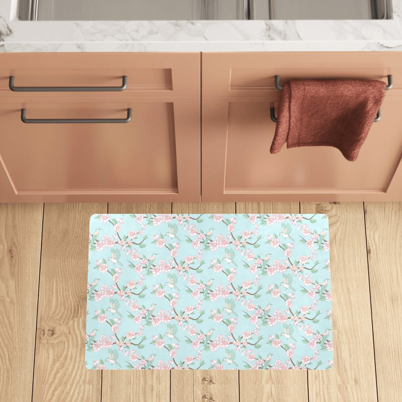 Cherry Blossom Pattern Print Design 02 Kitchen Mat