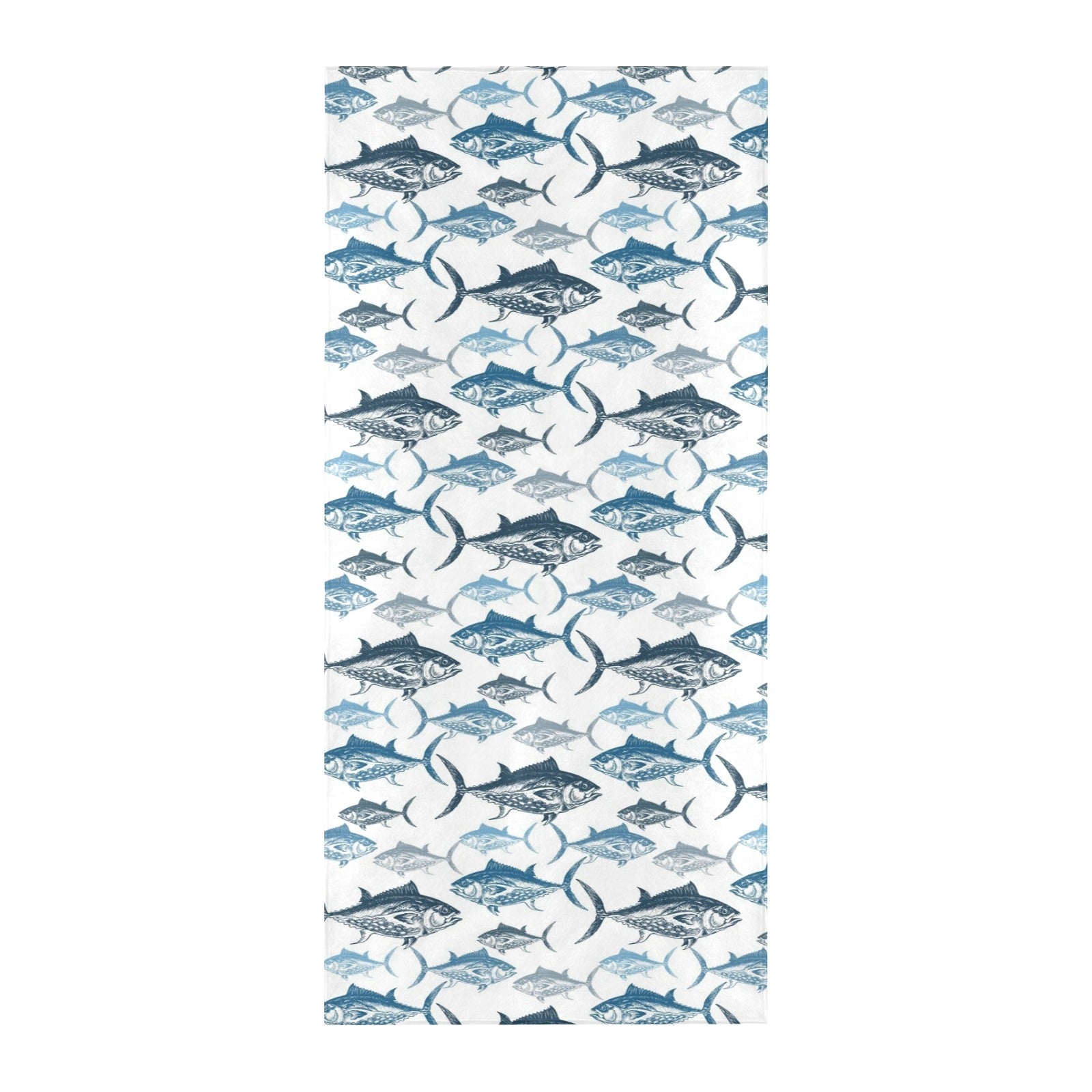 Tuna Fish Print Design LKS303 Beach Towel 32" x 71"