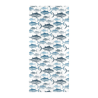 Tuna Fish Print Design LKS303 Beach Towel 32" x 71"