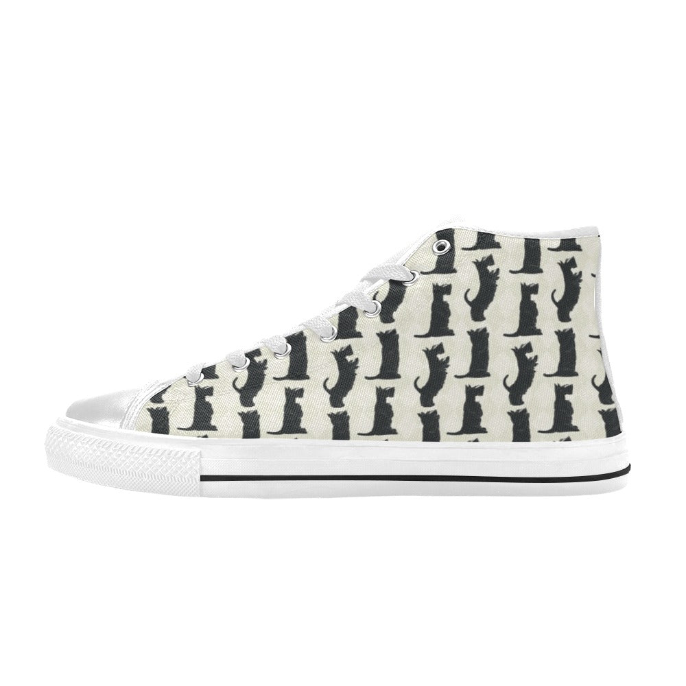 Scottish Terriers Print Design LKS309 High Top Women's White Shoes