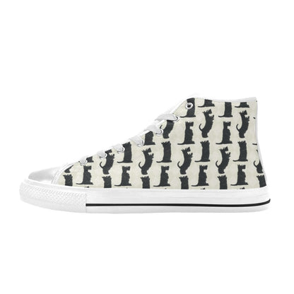 Scottish Terriers Print Design LKS309 High Top Women's White Shoes