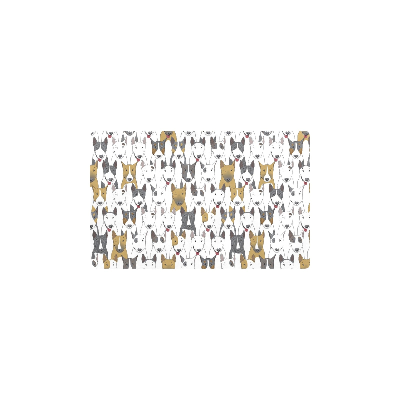 Bull Terriers Pattern Print Design 03 Kitchen Mat