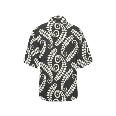 Fern Leave Print Pattern Women's Hawaiian Shirt