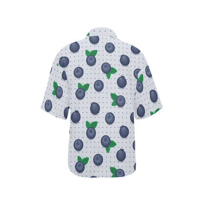 Blueberry Pattern Print Design BB02 Women's Hawaiian Shirt