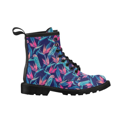 Tropical Flower Pattern Print Design TF024 Women's Boots