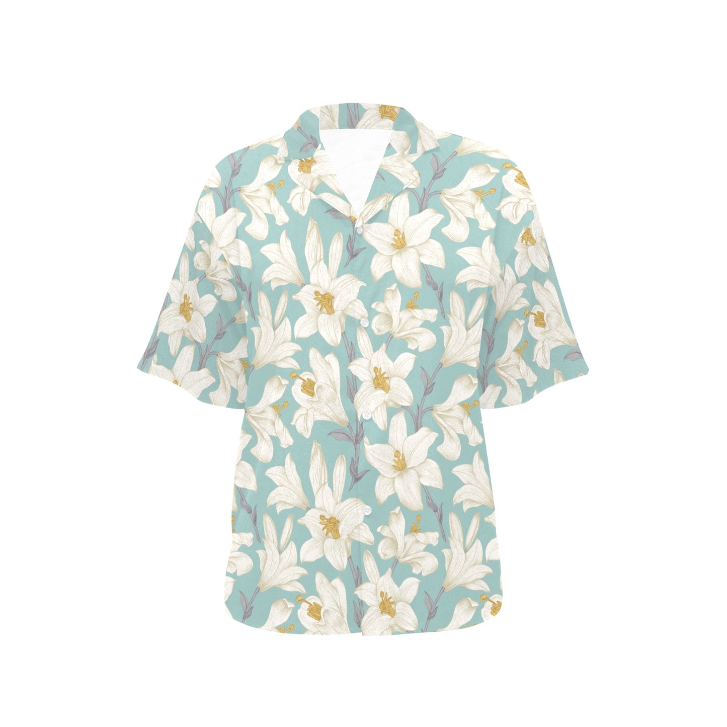 Lily Pattern Print Design 02 Women's Hawaiian Shirt