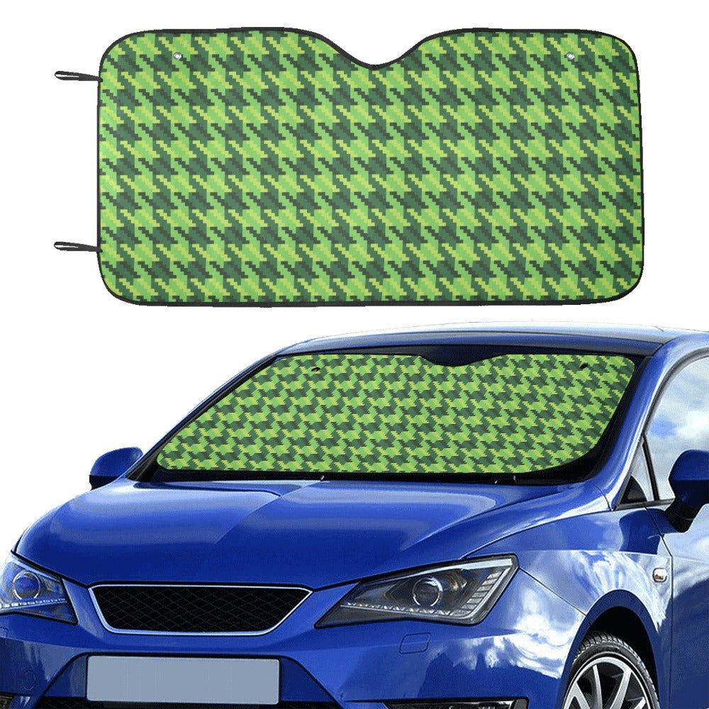 St Patricks Day Houndstooth Pattern Print LKS301 Car front Windshield Sun Shade