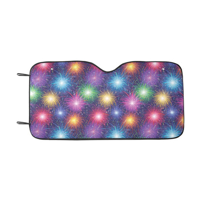 Firework Colorful Print Design LKS301 Car front Windshield Sun Shade