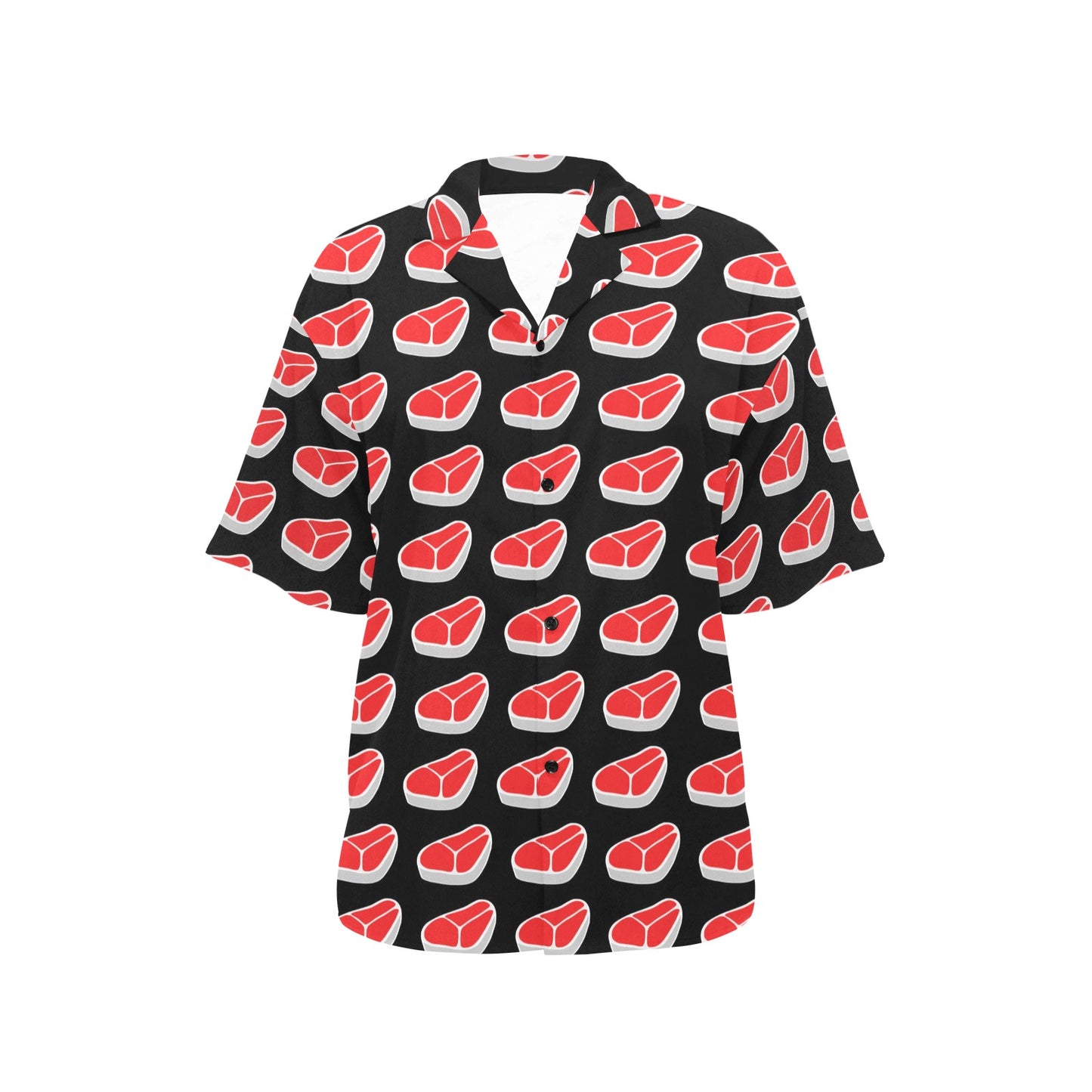 Steak Print Design LKS303 Women's Hawaiian Shirt
