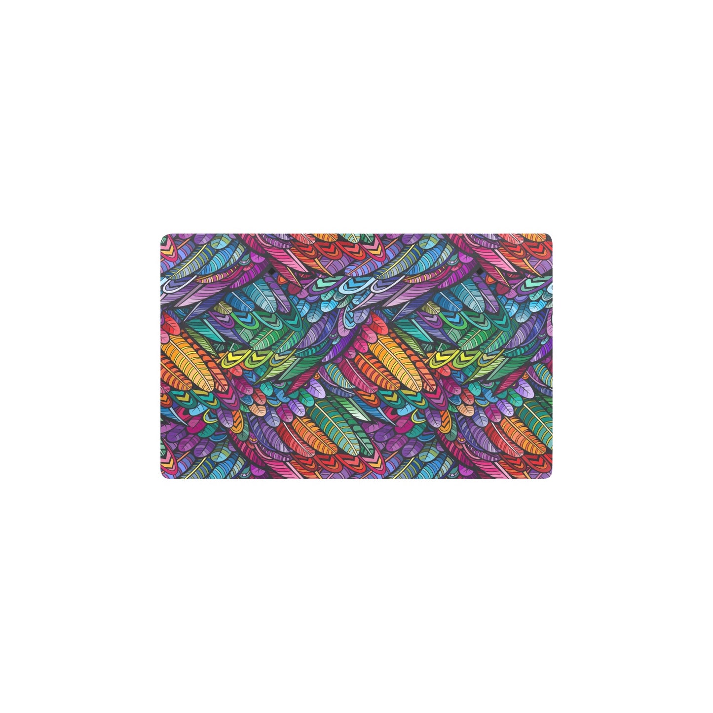 Feather Multicolor Design Print Kitchen Mat