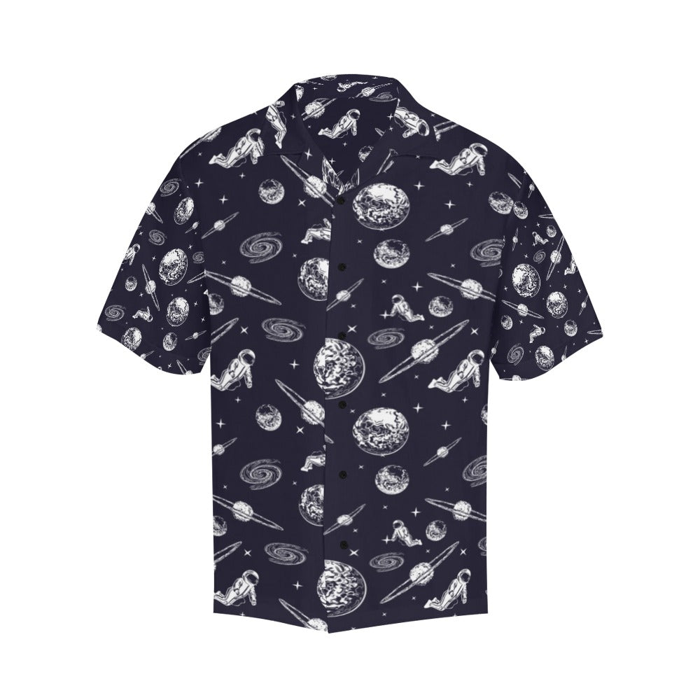 Space Astronaut Print Design LKS302 Men's Hawaiian Shirt