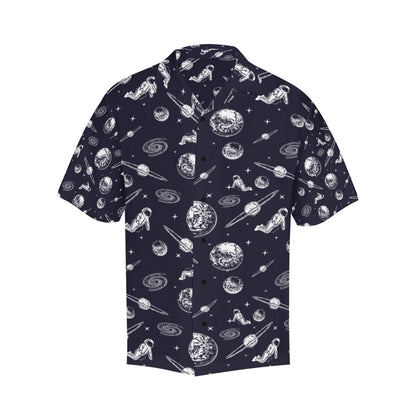Space Astronaut Print Design LKS302 Men's Hawaiian Shirt