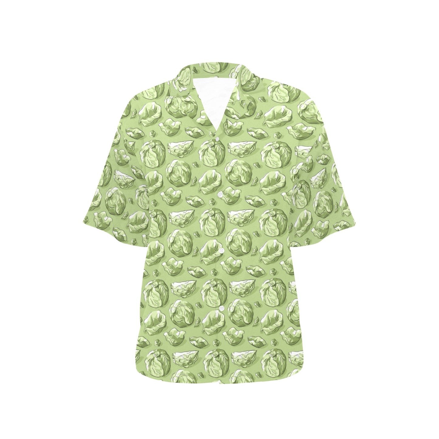 Brussels Sprouts Pattern Print Design 01 Women's Hawaiian Shirt