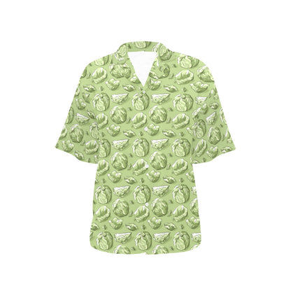 Brussels Sprouts Pattern Print Design 01 Women's Hawaiian Shirt