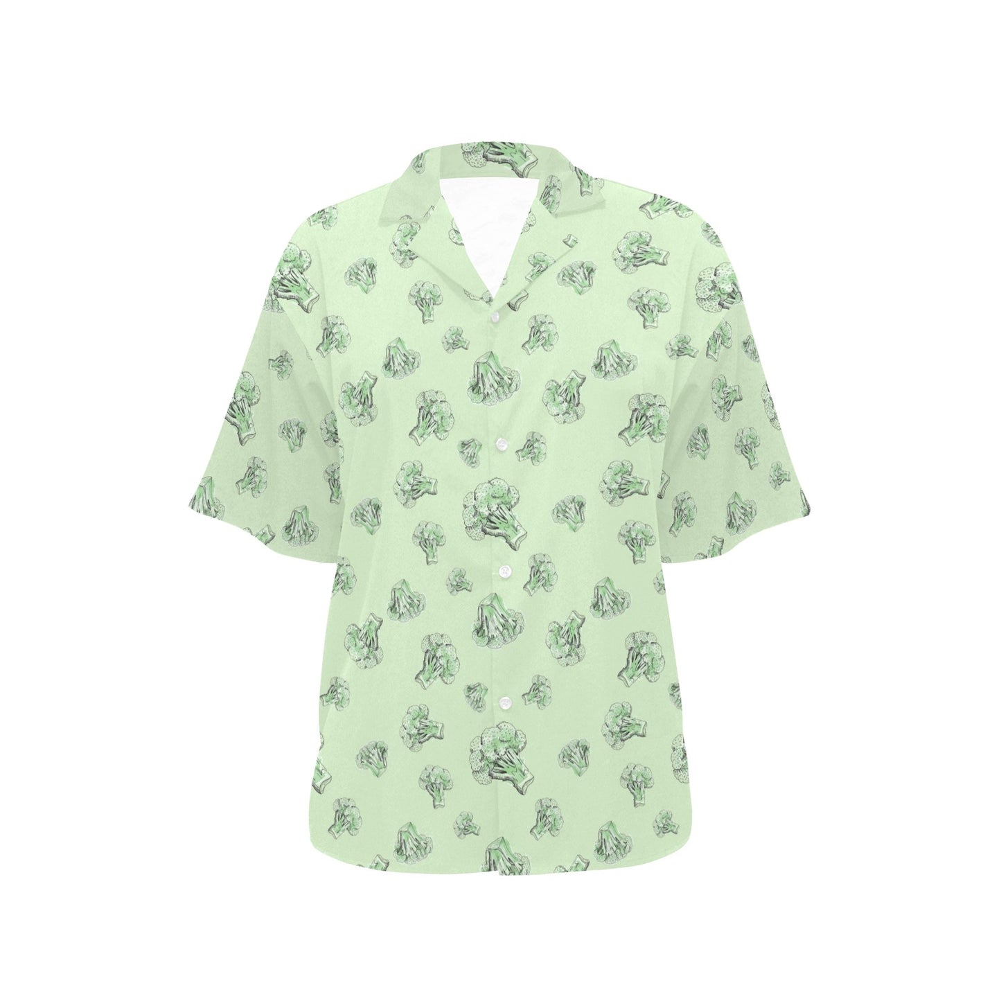 Broccoli Pattern Print Design 05 Women's Hawaiian Shirt