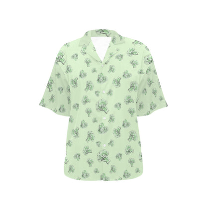 Broccoli Pattern Print Design 05 Women's Hawaiian Shirt