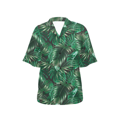 Tropical Flower Pattern Print Design TF012 Women's Hawaiian Shirt