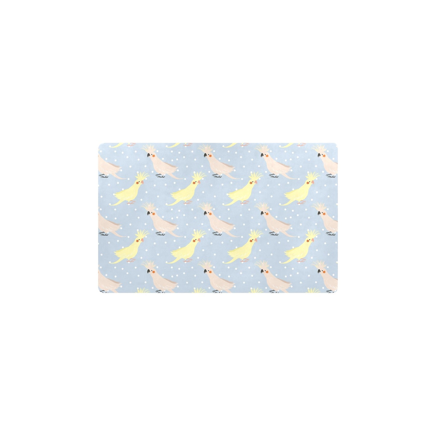 Cockatiel Pattern Print Design 03 Kitchen Mat