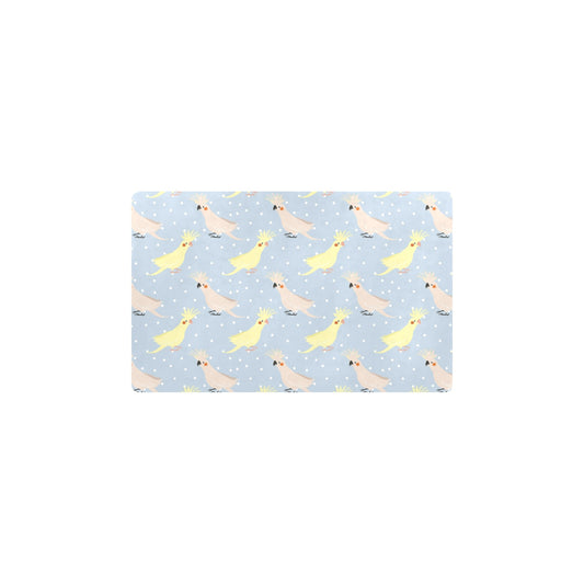 Cockatiel Pattern Print Design 03 Kitchen Mat