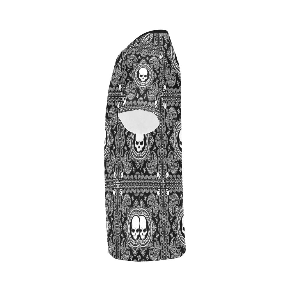 Bandana Skull Print Design LKS303 Men's All Over Print T-shirt
