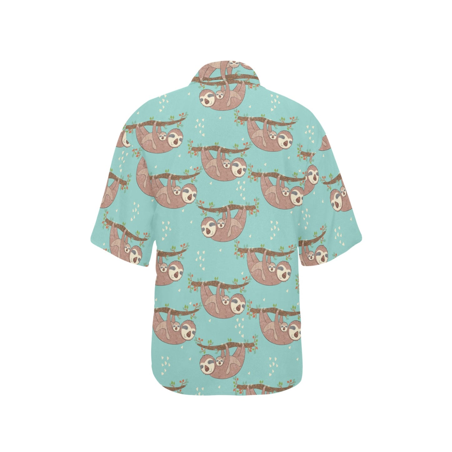 Sloth Print Design LKS302 Women's Hawaiian Shirt
