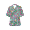 Cactus Colorful Print Pattern Women's Hawaiian Shirt